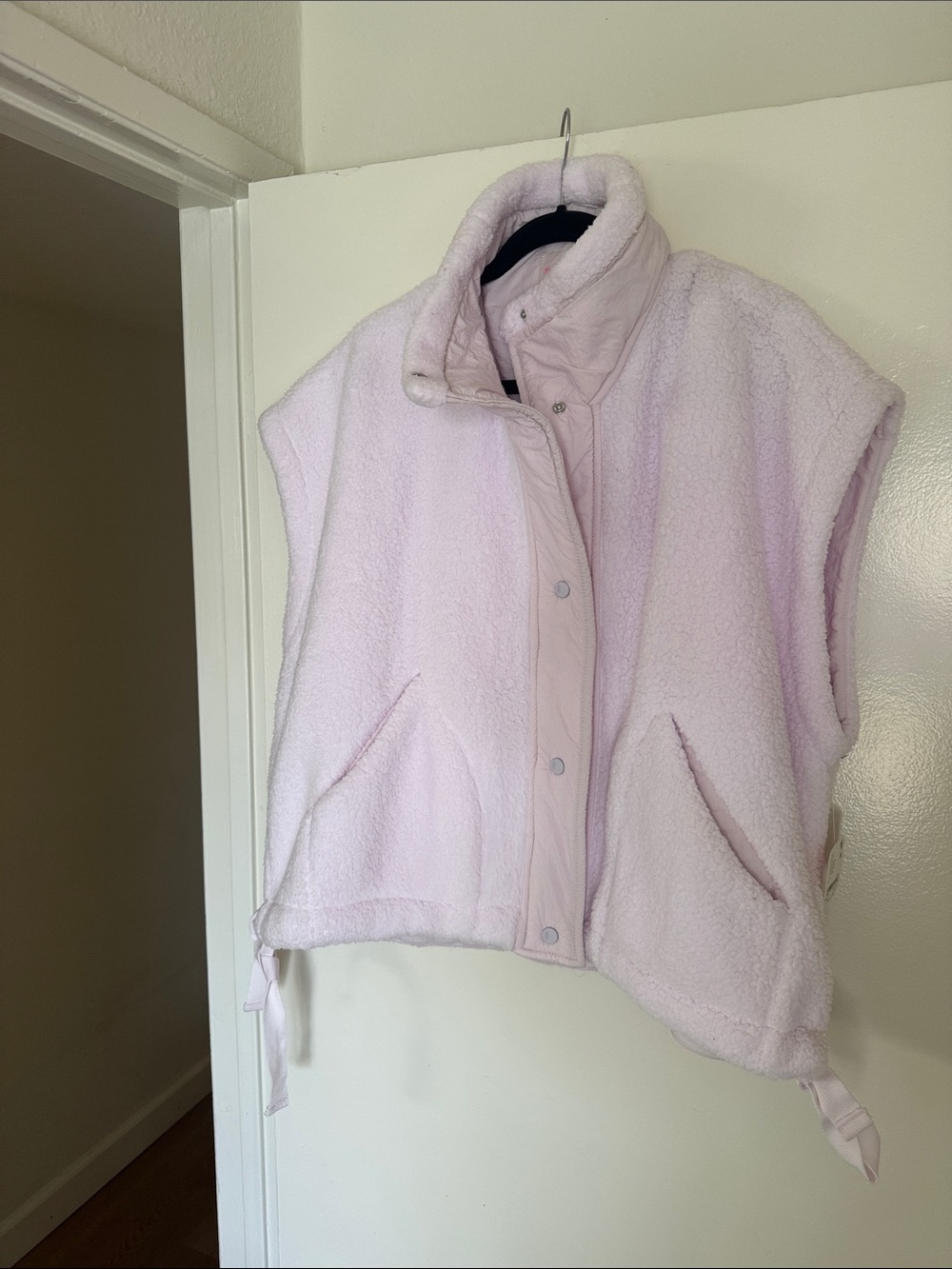Free People Movement NWT fuzzy pink jacket vest